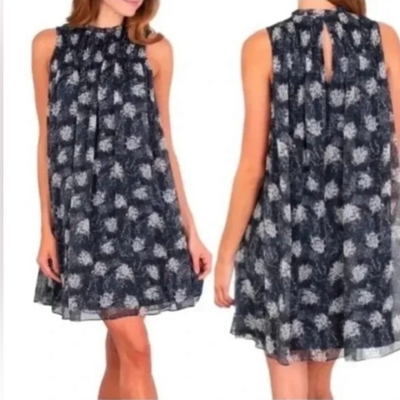 Joie Sleeveless A-Line Dress Size Medium Floral Baltic Print Flowy Summer - Picture 1 of 6